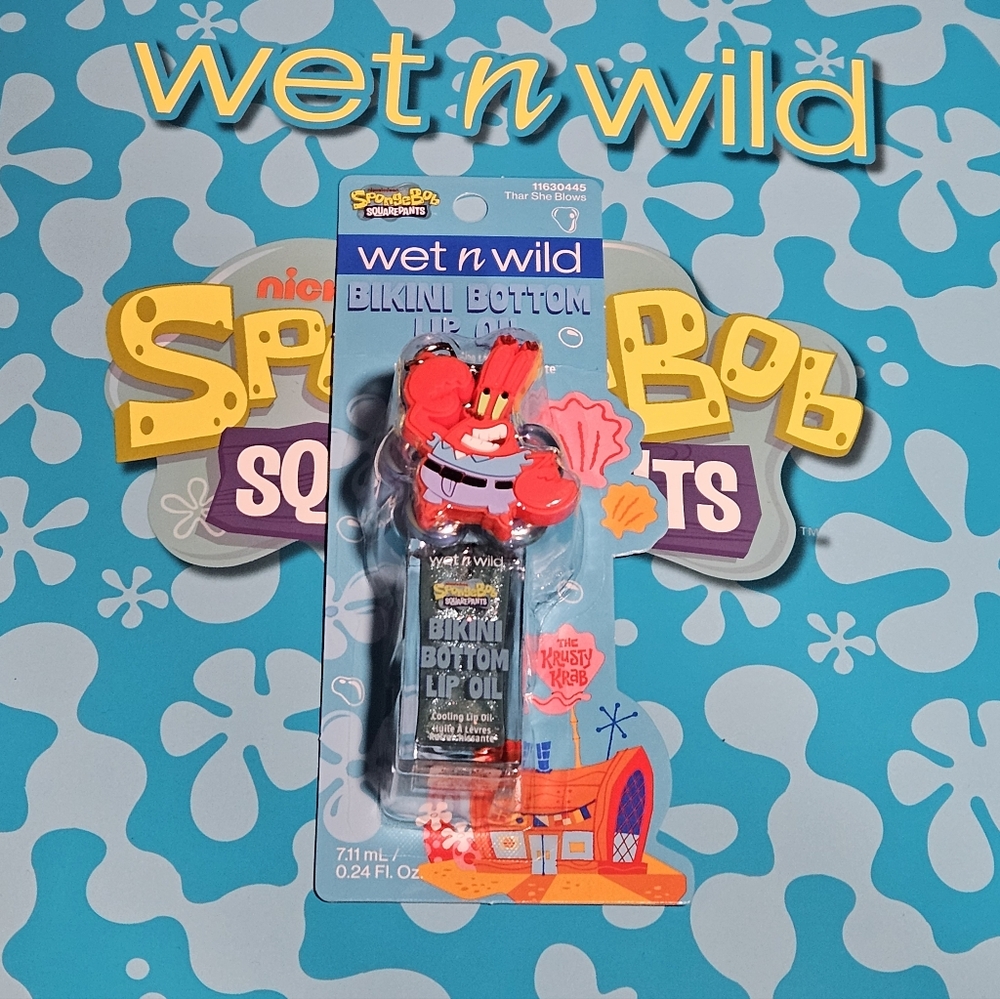 Spongebob X Wet N Wild Cooling Lip Oil In Thar She Blows